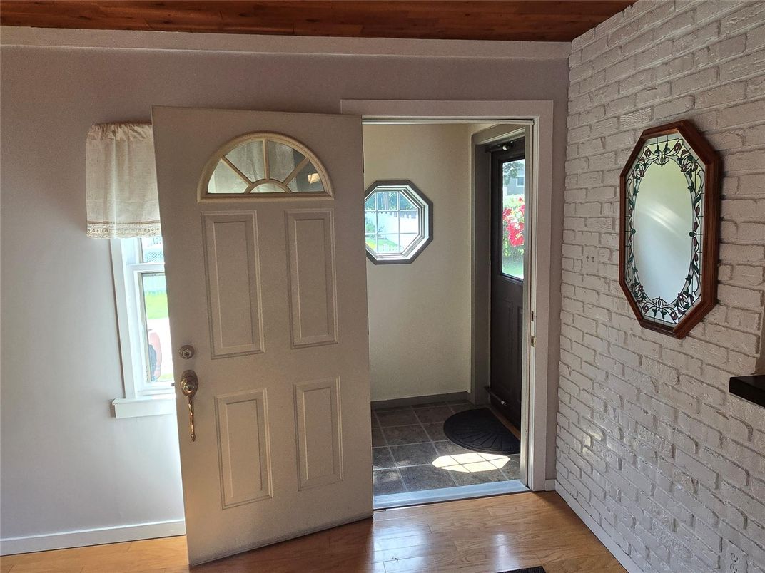 Interior, Stone Walls, Wood Texture Flooring