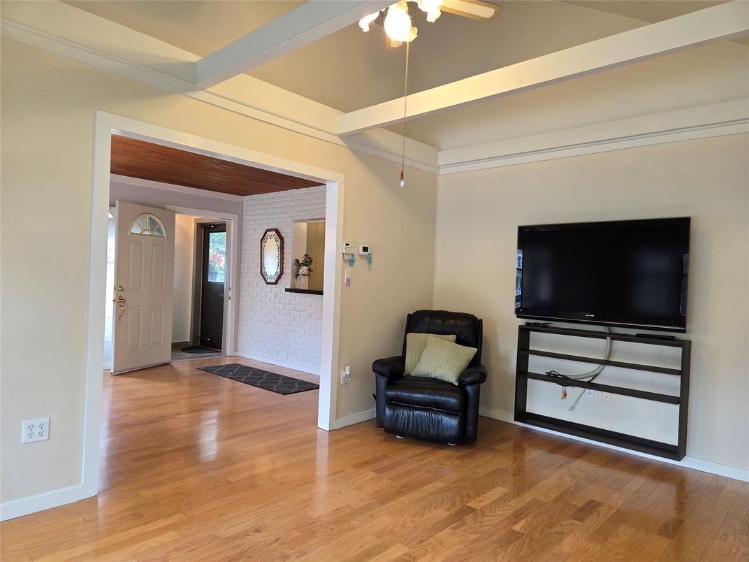 Interior, Stone Walls, Wood Texture Flooring