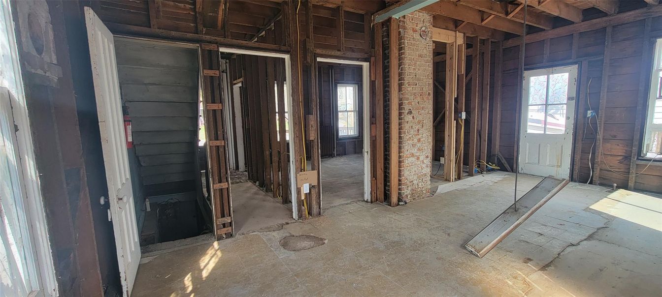 Interior, Stone Walls, Wooden Beams