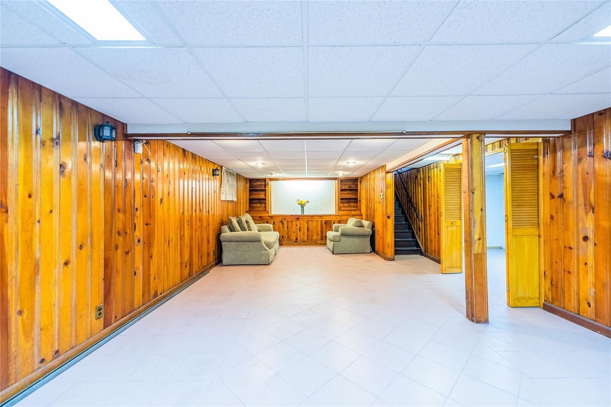 Interior, Projection Screen, Wooden Walls
