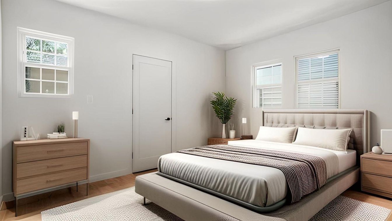 Bedroom, Interior, Wood Texture Flooring