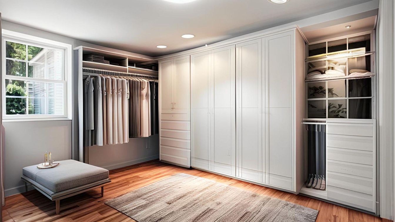 Interior, Recessed Lighting, Walk-in Closets, Wood Texture Flooring