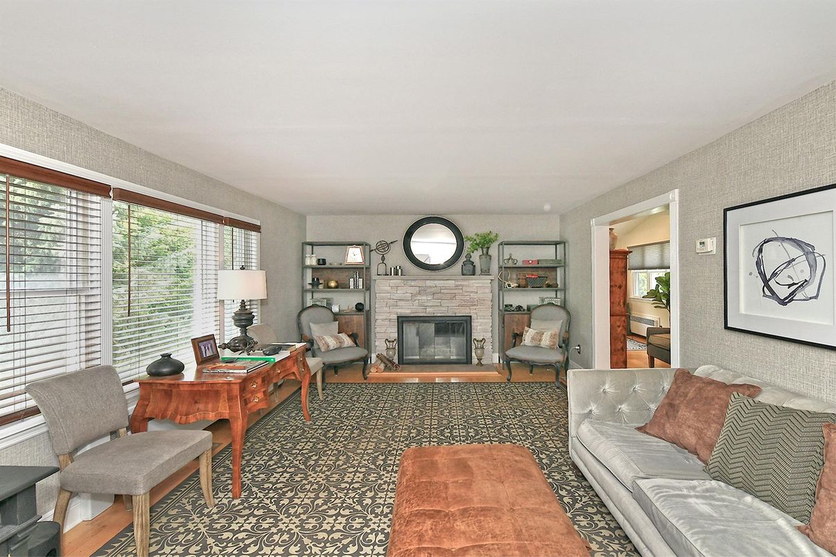 Fireplace, Home Office, Interior, Living room, Stone Walls