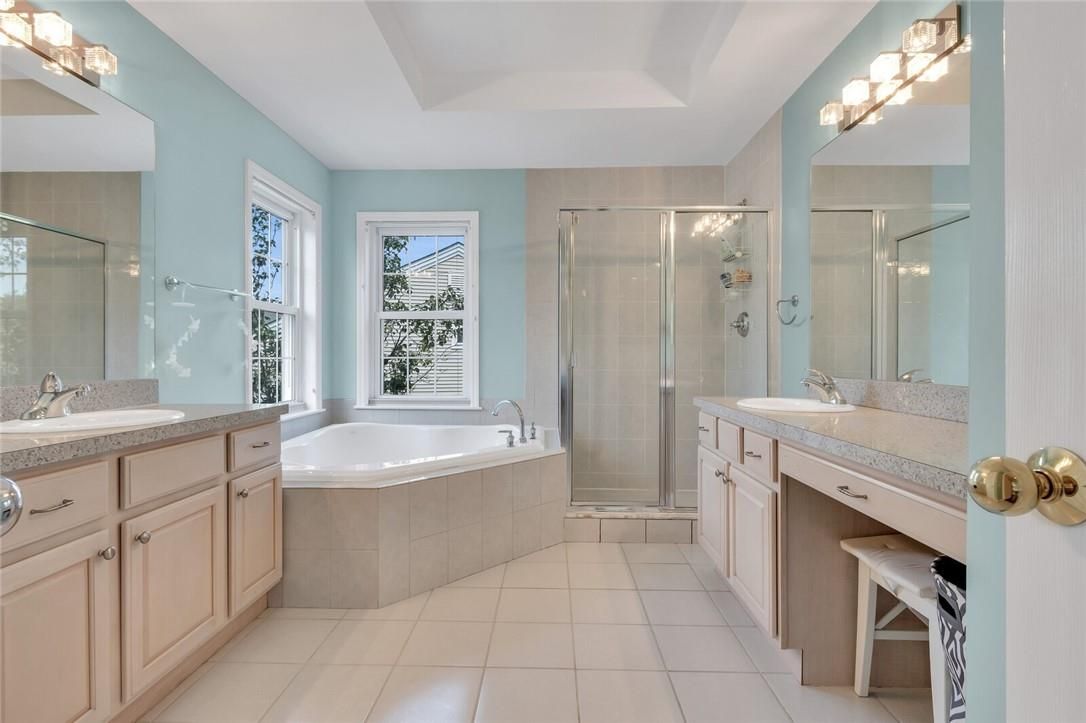 Bathroom, Dual Sink Vanities, Glass Shower, Interior