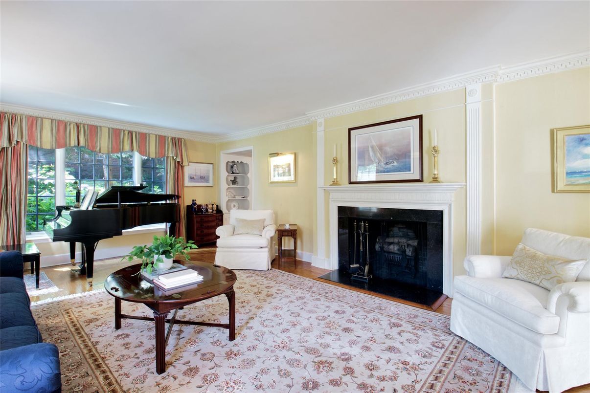 Fireplace, Interior, Living room, Piano, Wood Texture Flooring