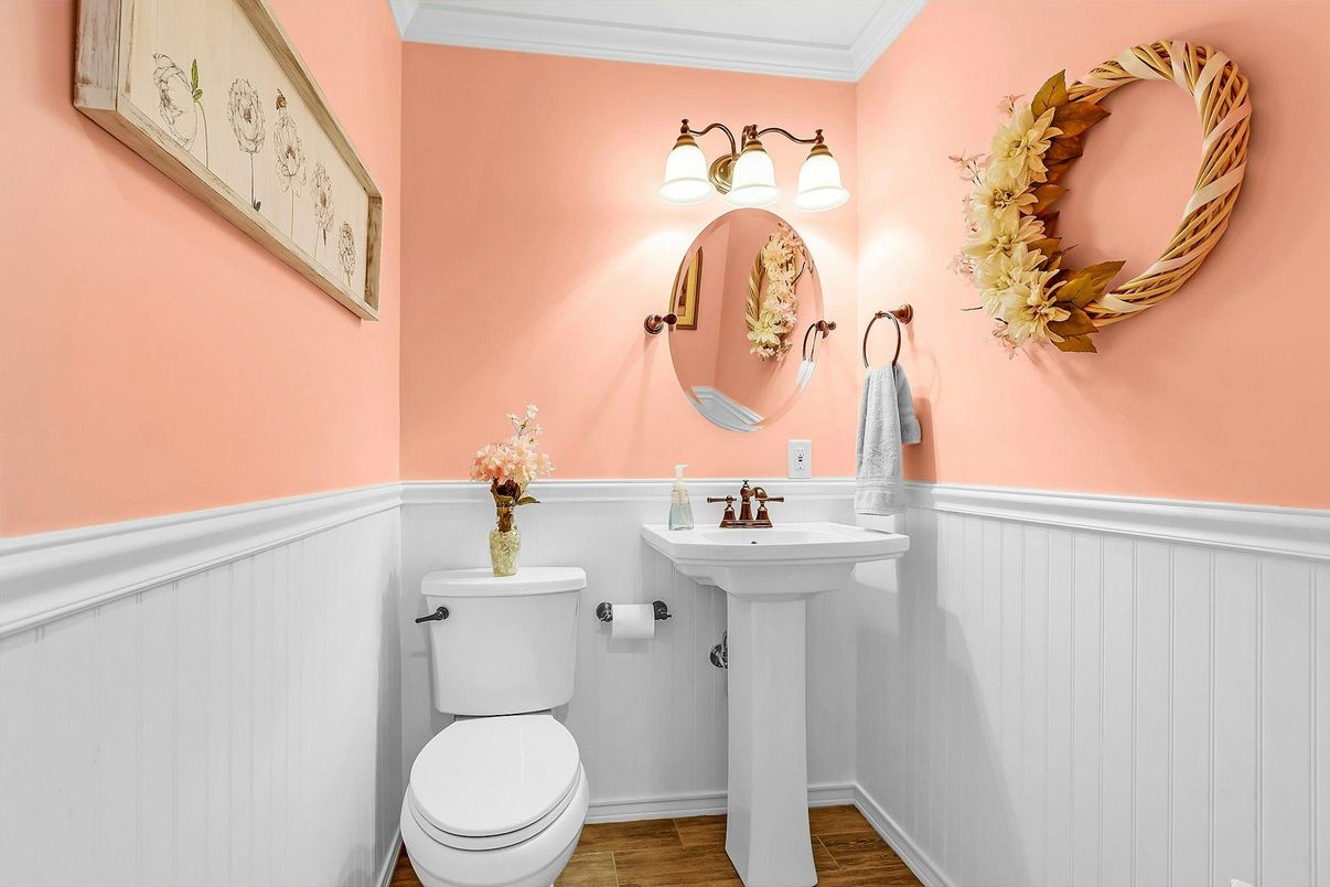 Bathroom, Interior, Wood Texture Flooring