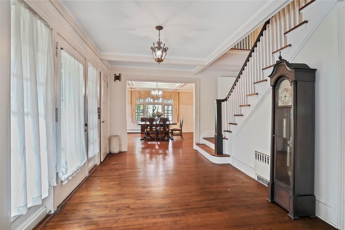 Chandelier, Dining room, Interior, Wood Texture Flooring