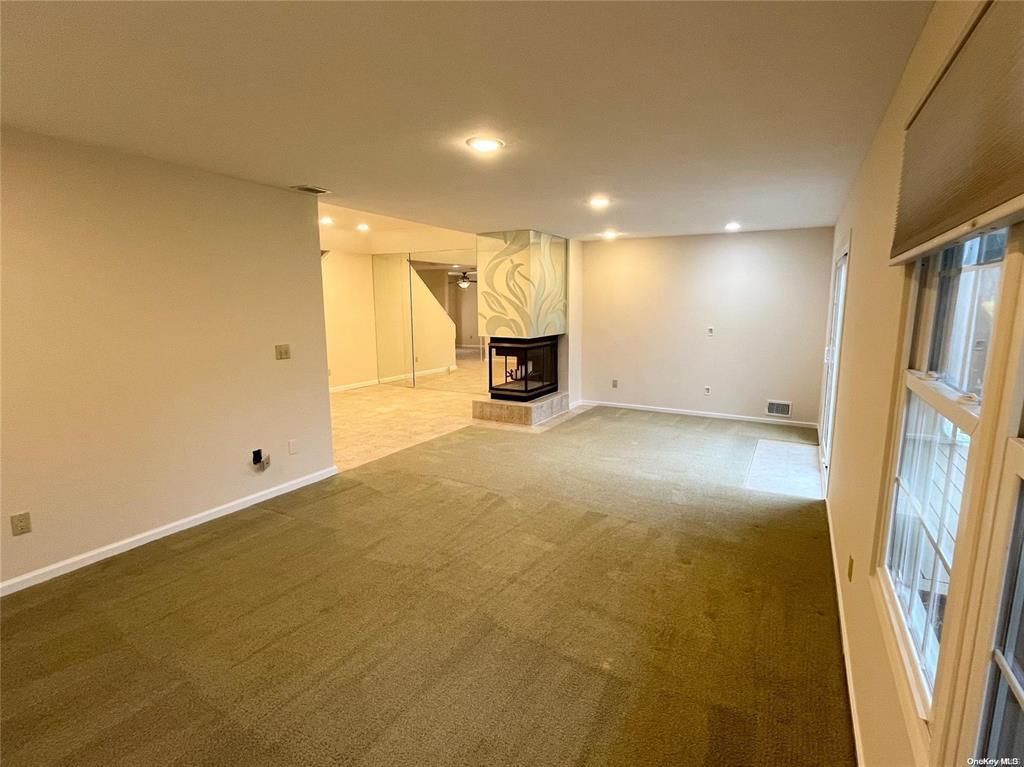 Empty room, Fireplace, Interior, Recessed Lighting