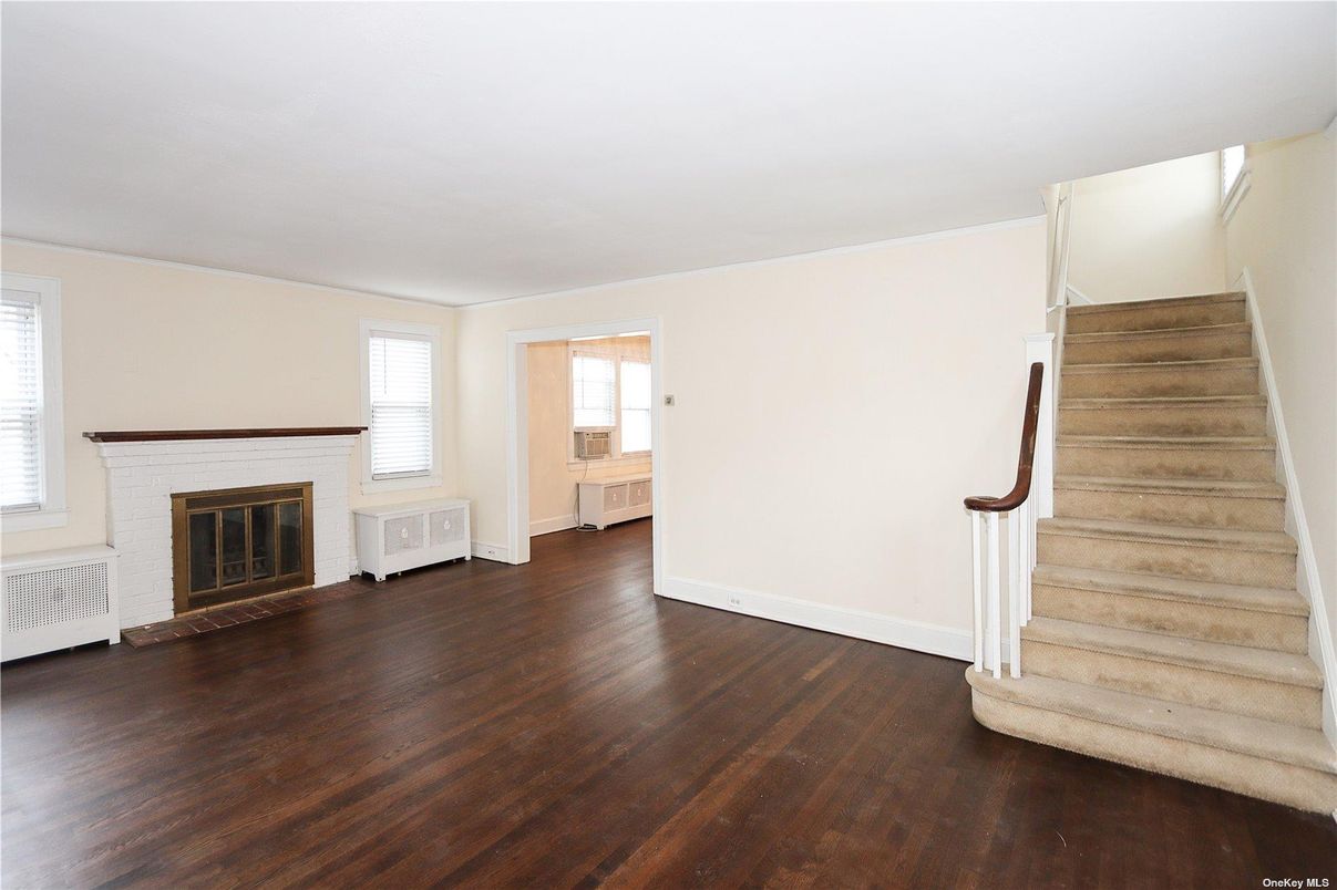 Empty room, Fireplace, Interior, Wood Texture Flooring