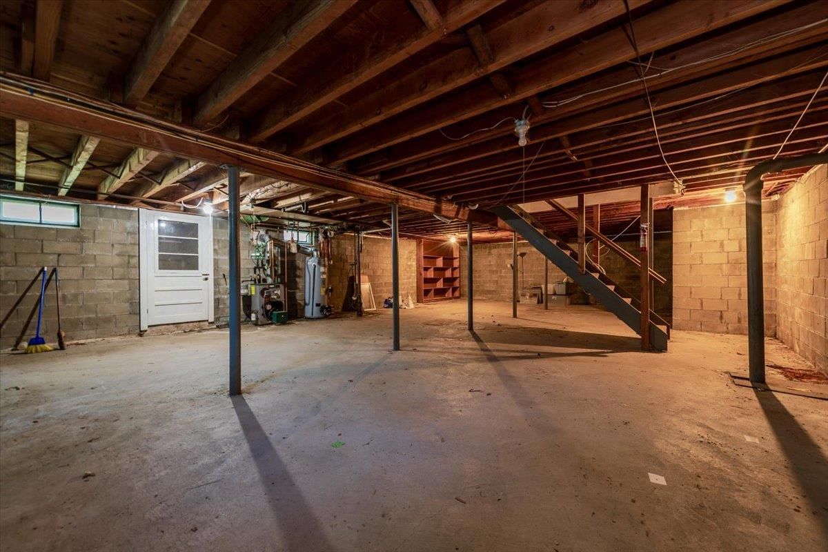 Interior, Stone Walls, Wooden Beams