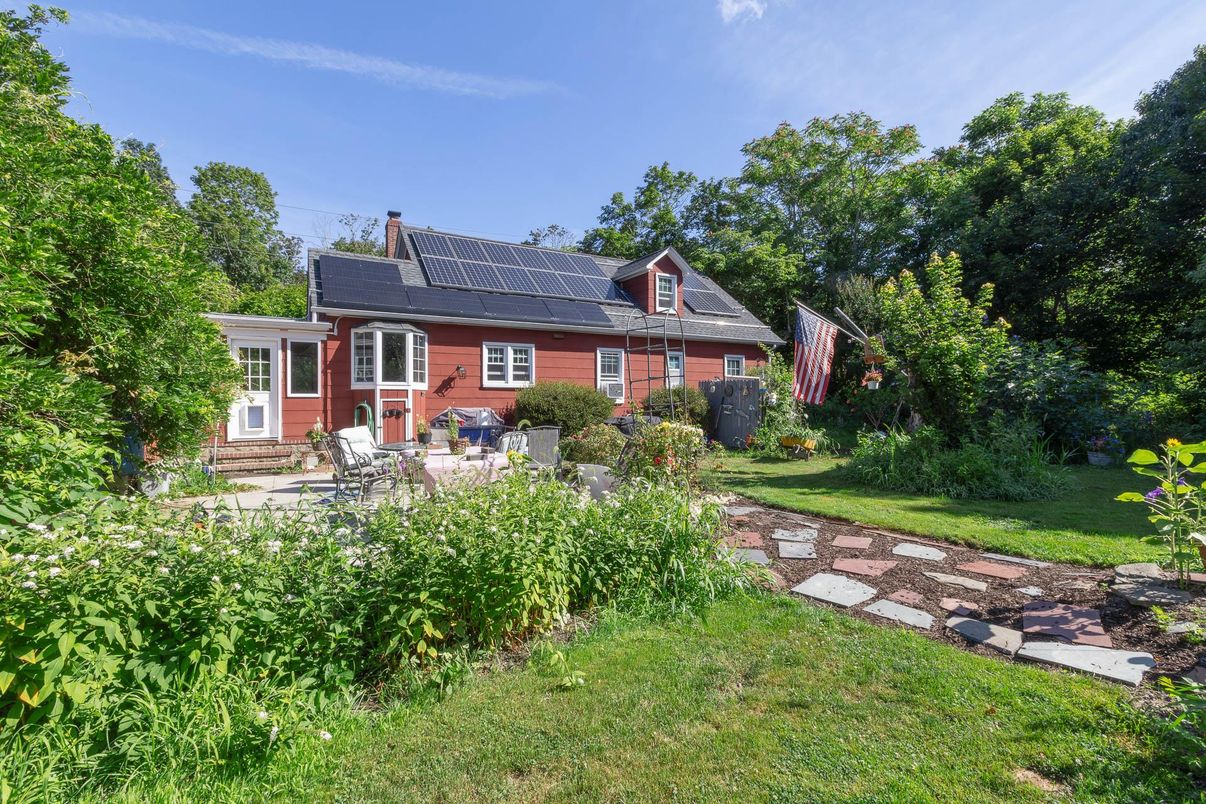 Exterior, Facade, Brick Facade, Solar Panels, Cape Cod