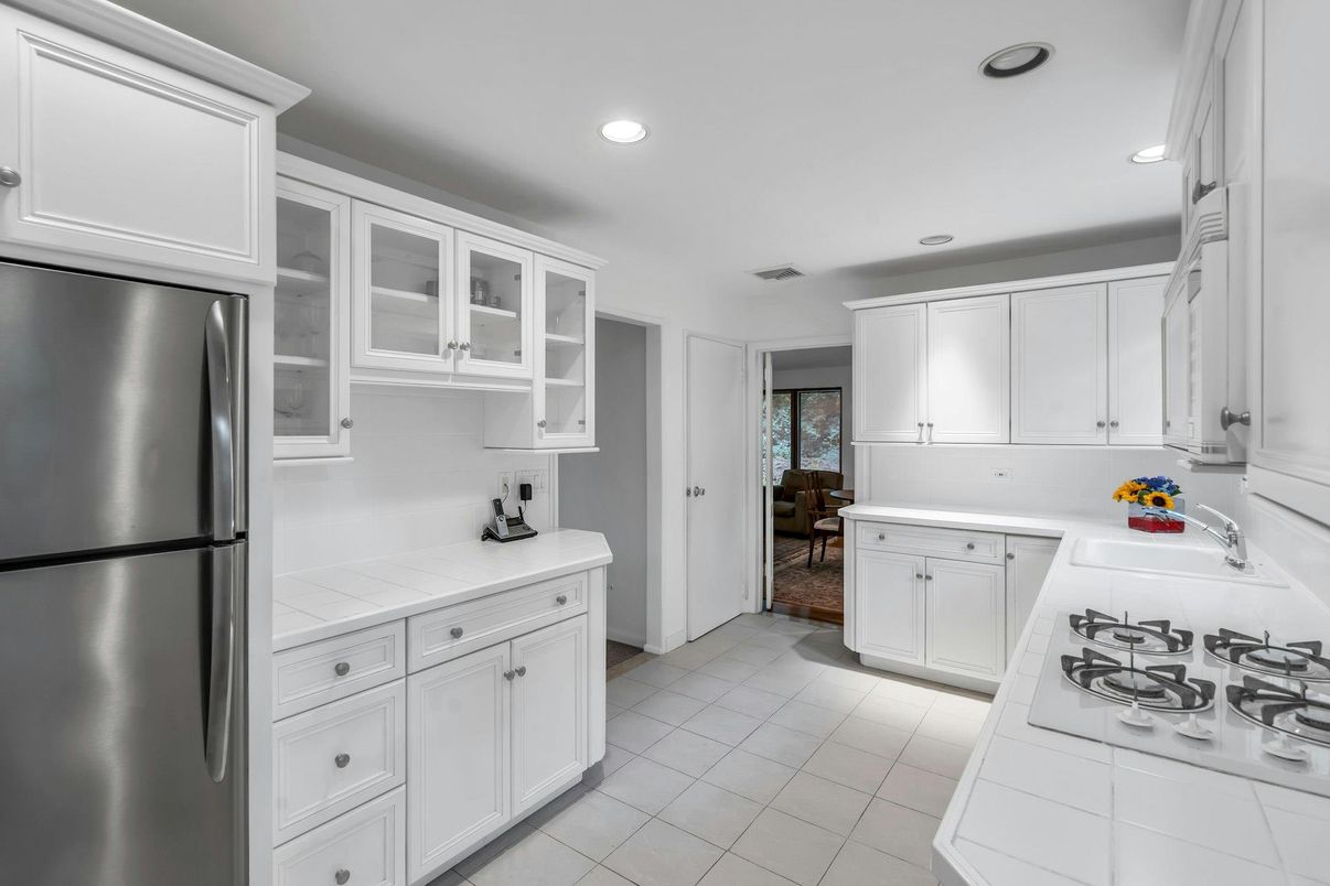 Interior, Kitchen, Recessed Lighting, Tile Countertops