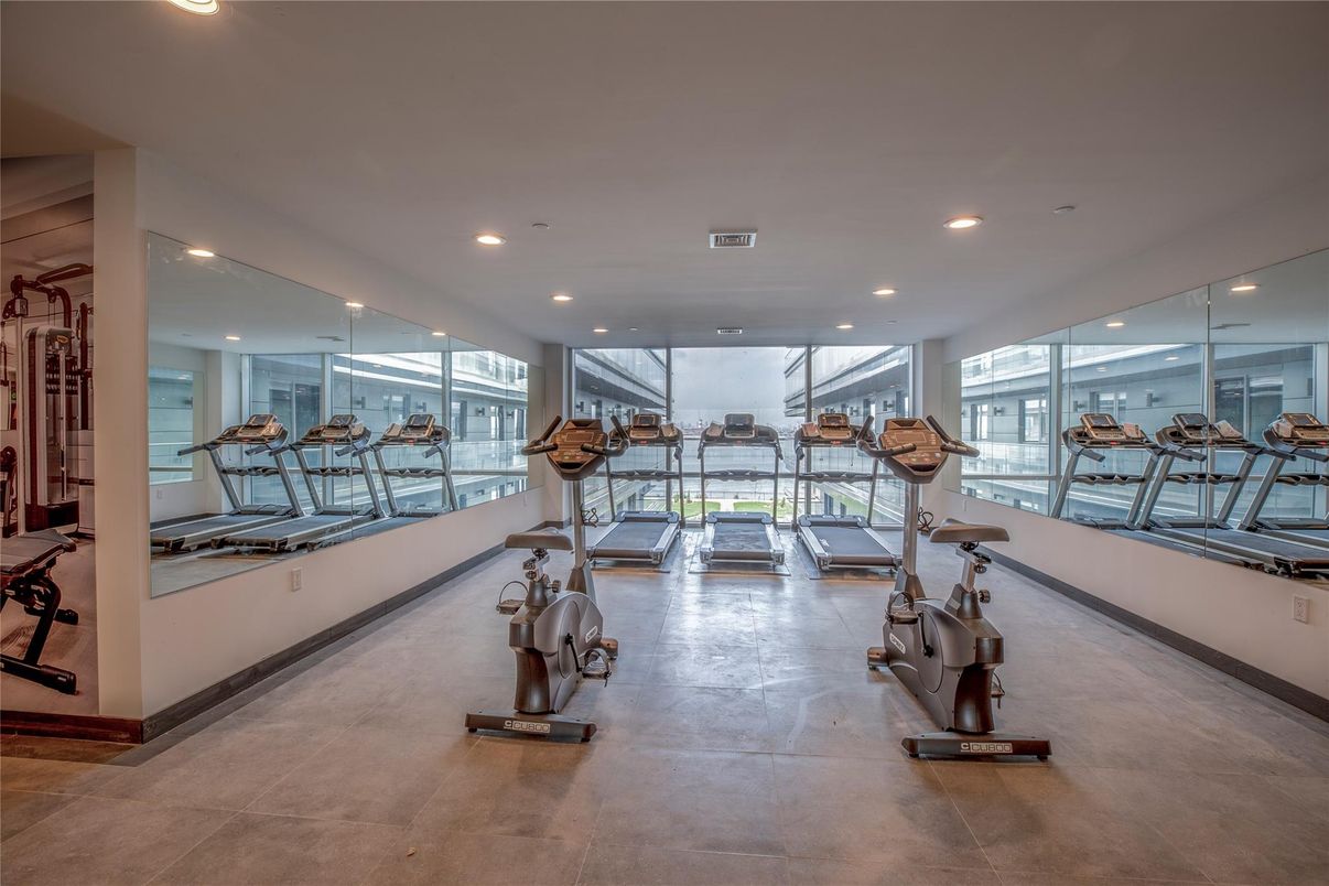 Fitness Equipment, Interior, Recessed Lighting
