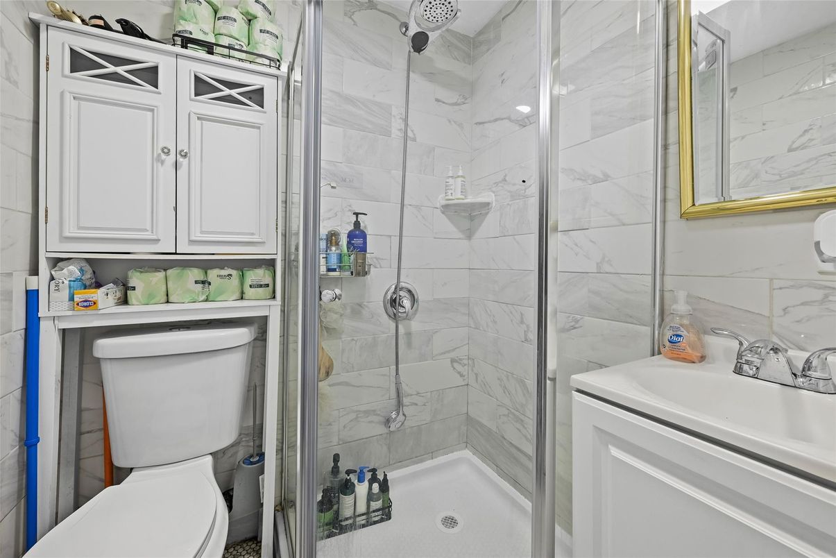 Bathroom, Glass Shower, Interior, Marble Walls