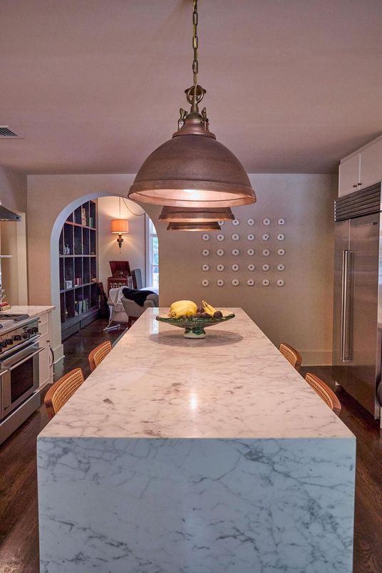 Interior, Kitchen, Pendant Lights, Stainless Steel Appliances, Wood Texture Flooring