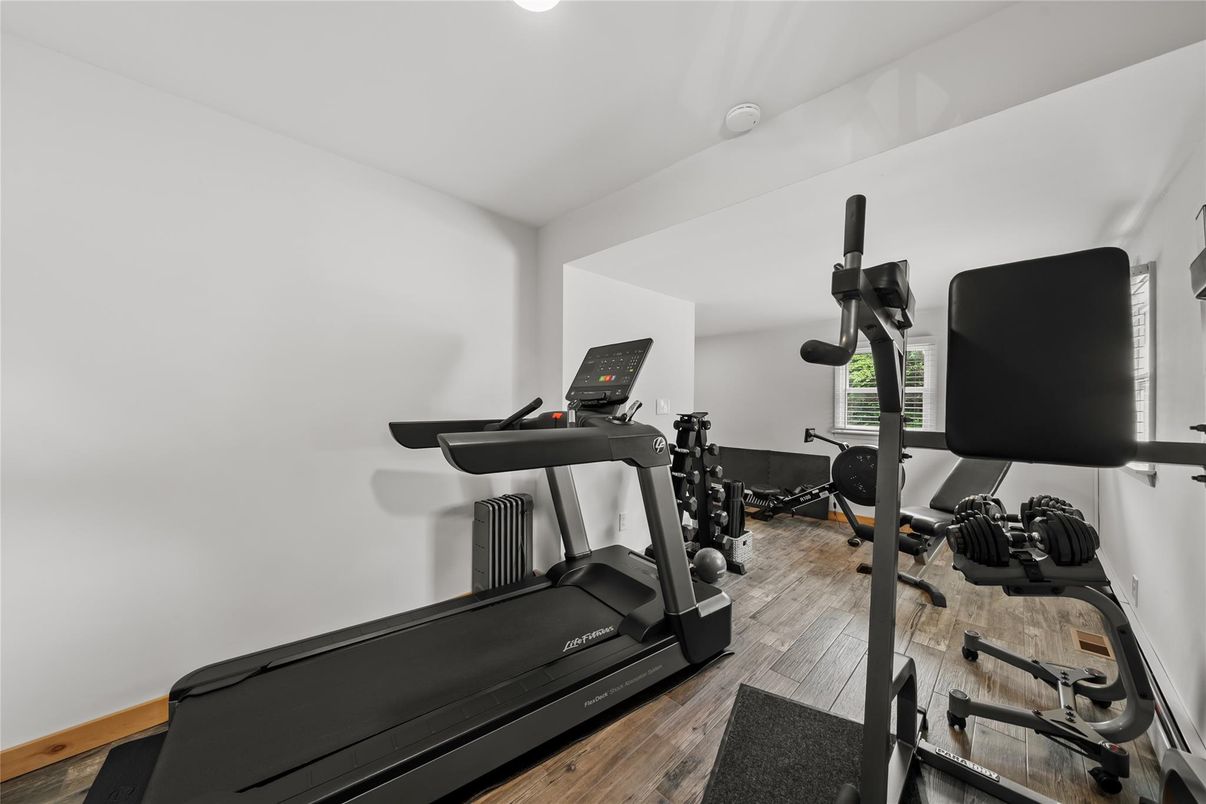 Fitness Equipment, Interior, Wood Texture Flooring