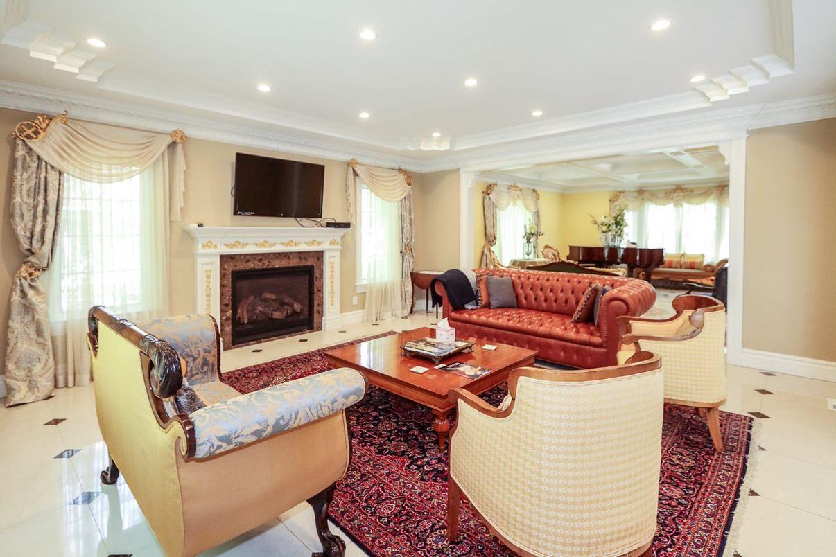 Fireplace, Interior, Living room, Recessed Lighting