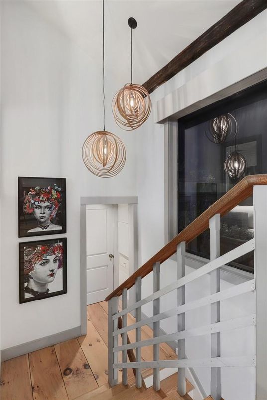 Interior, Pendant Lights, Wood Texture Flooring