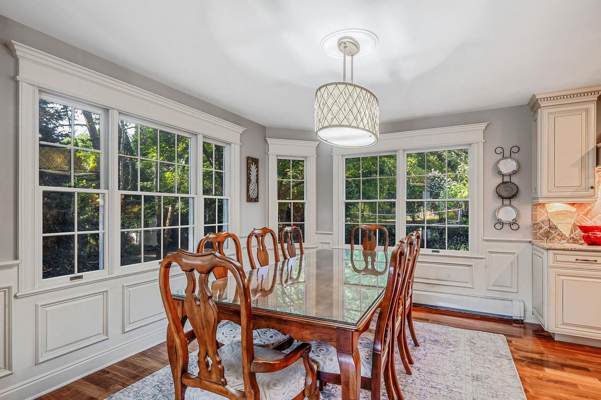 Dining room, Interior, Wood Texture Flooring