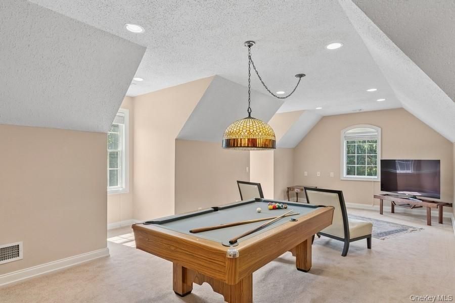 Billiard Table, Game Room, Interior, Pendant Lights, Recessed Lighting