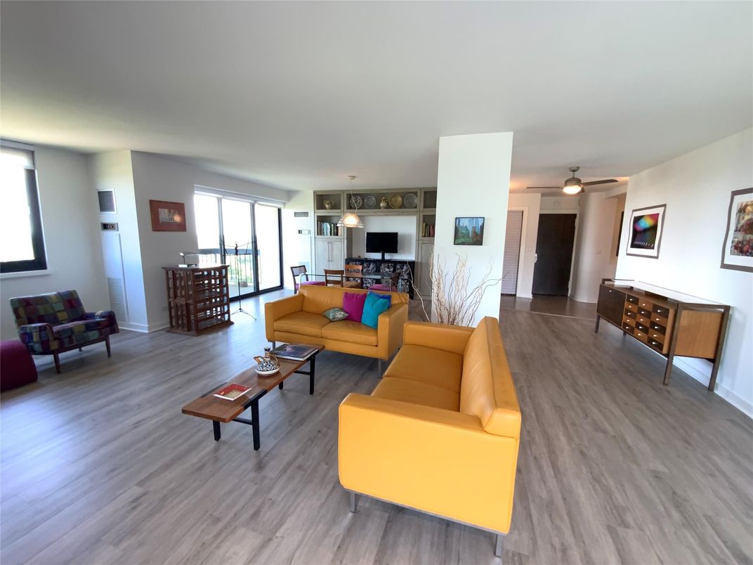 Dining room, Interior, Living room, Pendant Lights, Wood Texture Flooring