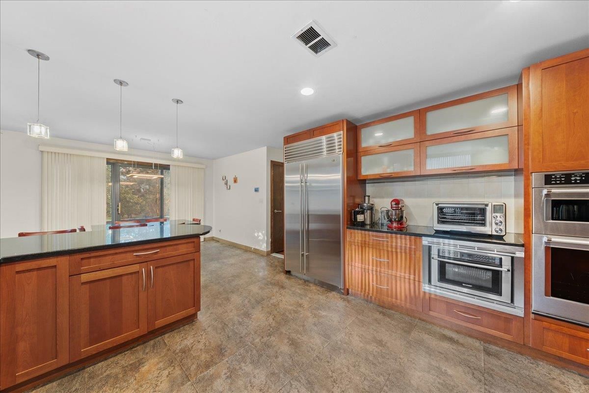 Interior, Kitchen, Pendant Lights, Recessed Lighting, Stainless Steel Appliances