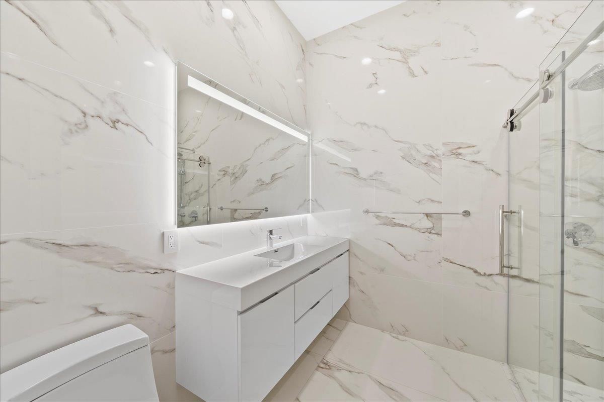 Bathroom, Glass Shower, Interior, Marble, Marble Walls