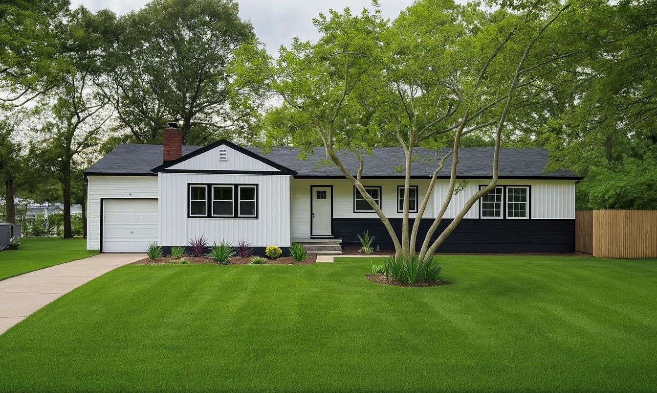 Attached, Exterior, Facade, Ranch