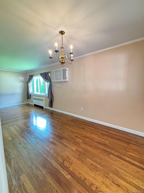 Chandelier, Empty room, Fireplace, Interior, Wood Texture Flooring