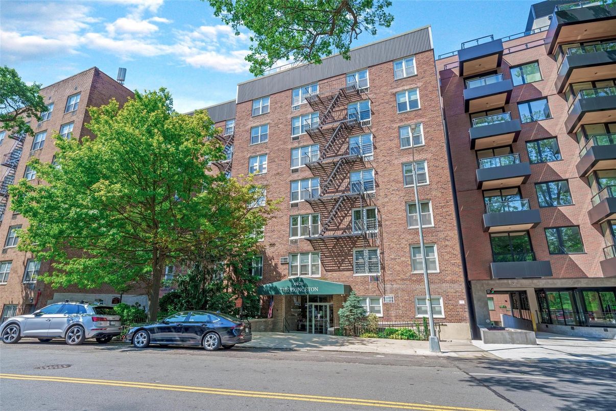 Exterior, Facade, Brick Facade, Condo Building