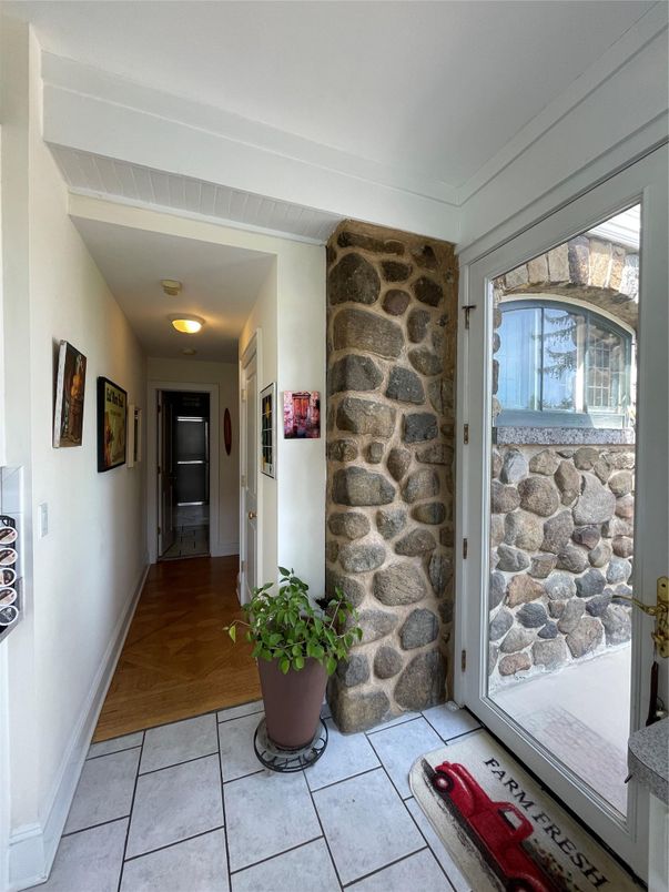 Interior, Stone Walls, Wood Texture Flooring