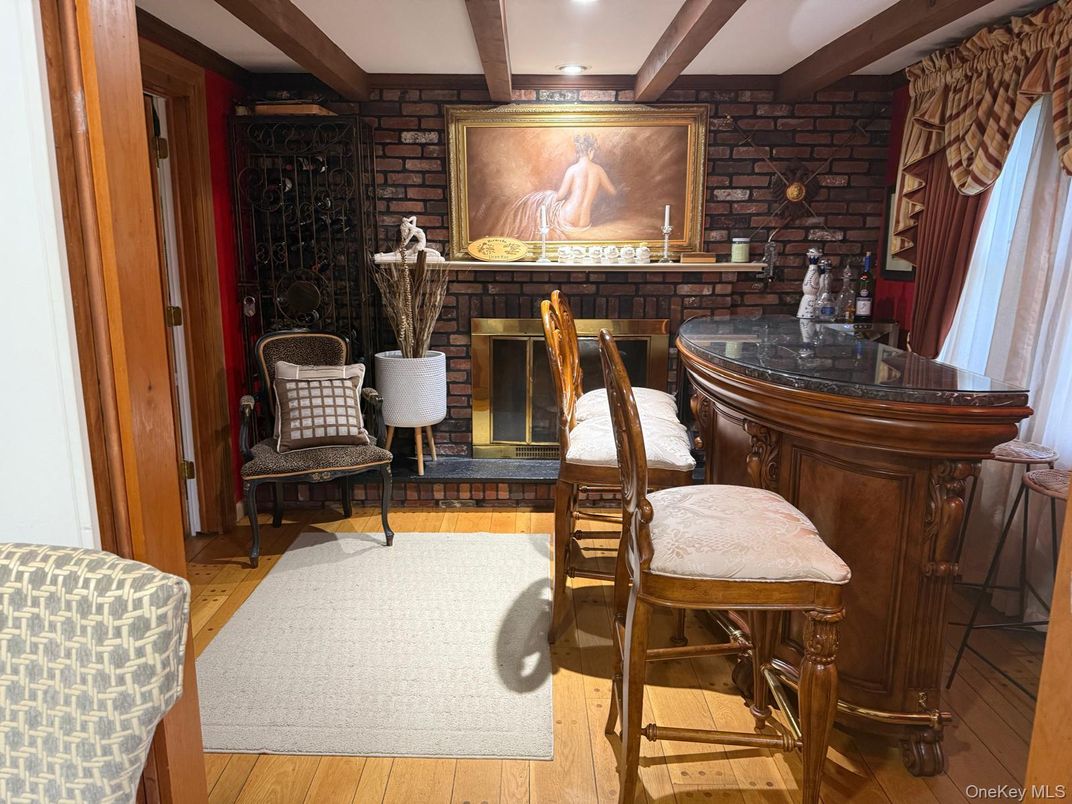 Interior, Recessed Lighting, Stone Walls, Wood Texture Flooring