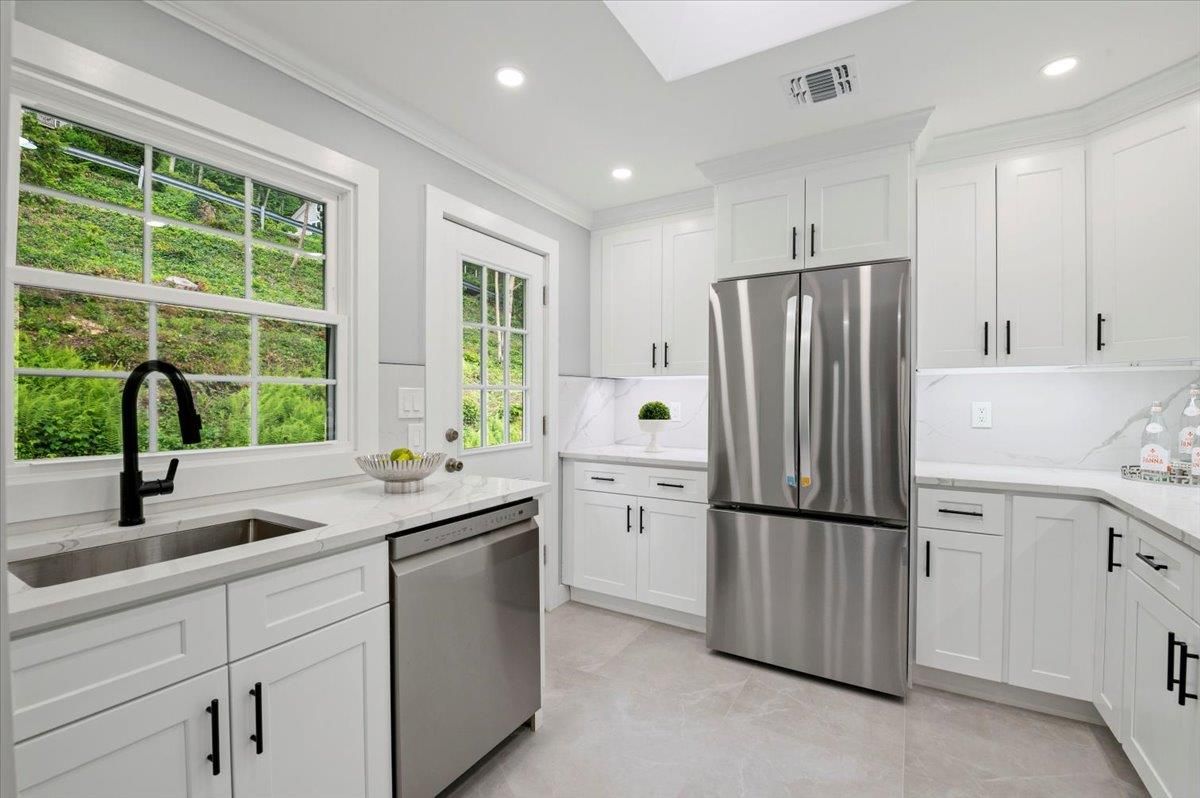 Interior, Kitchen, Recessed Lighting, Stainless Steel Appliances