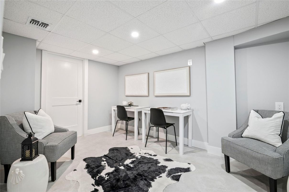 Home Office, Interior, Recessed Lighting