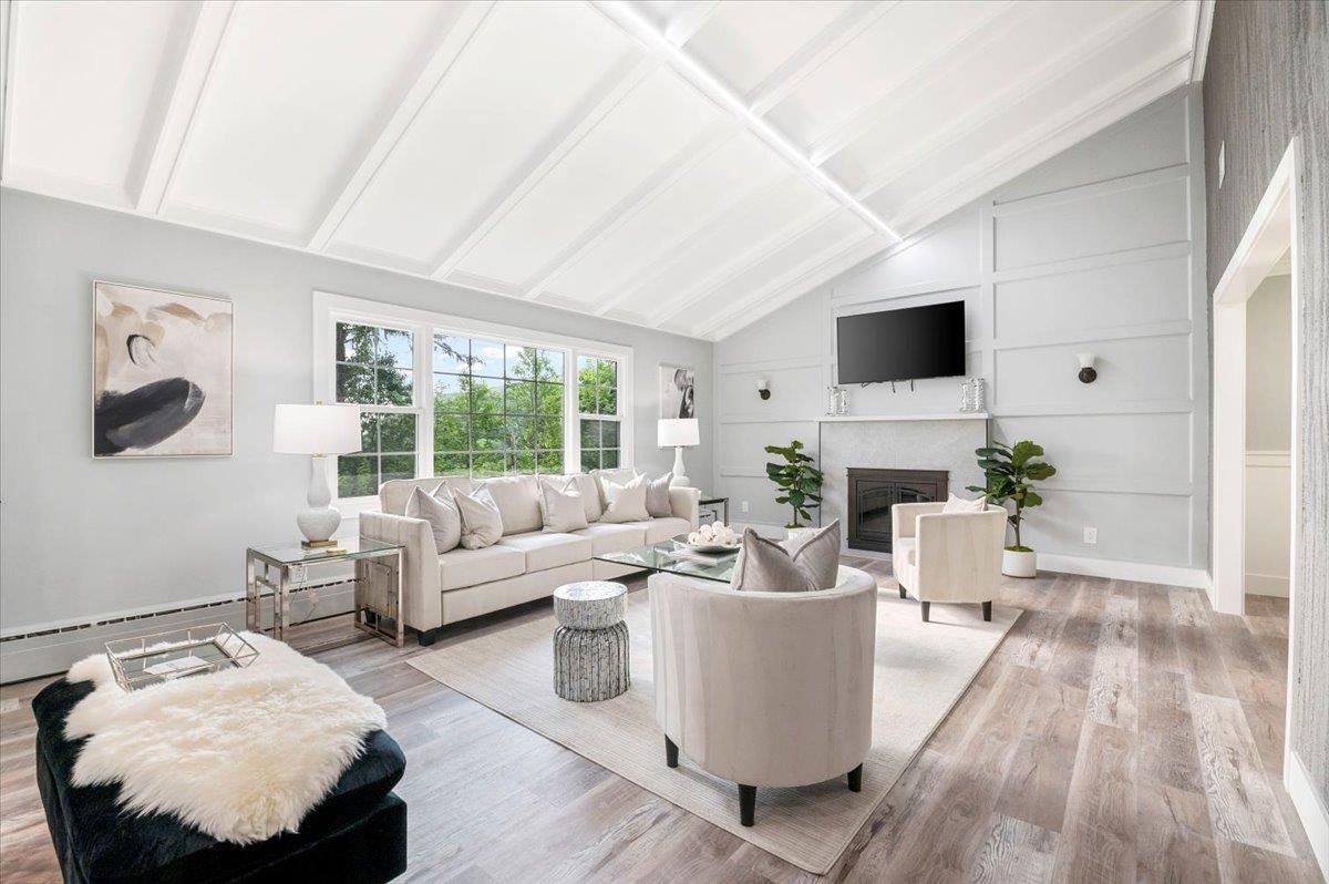 Fireplace, Interior, Living room, Wood Texture Flooring