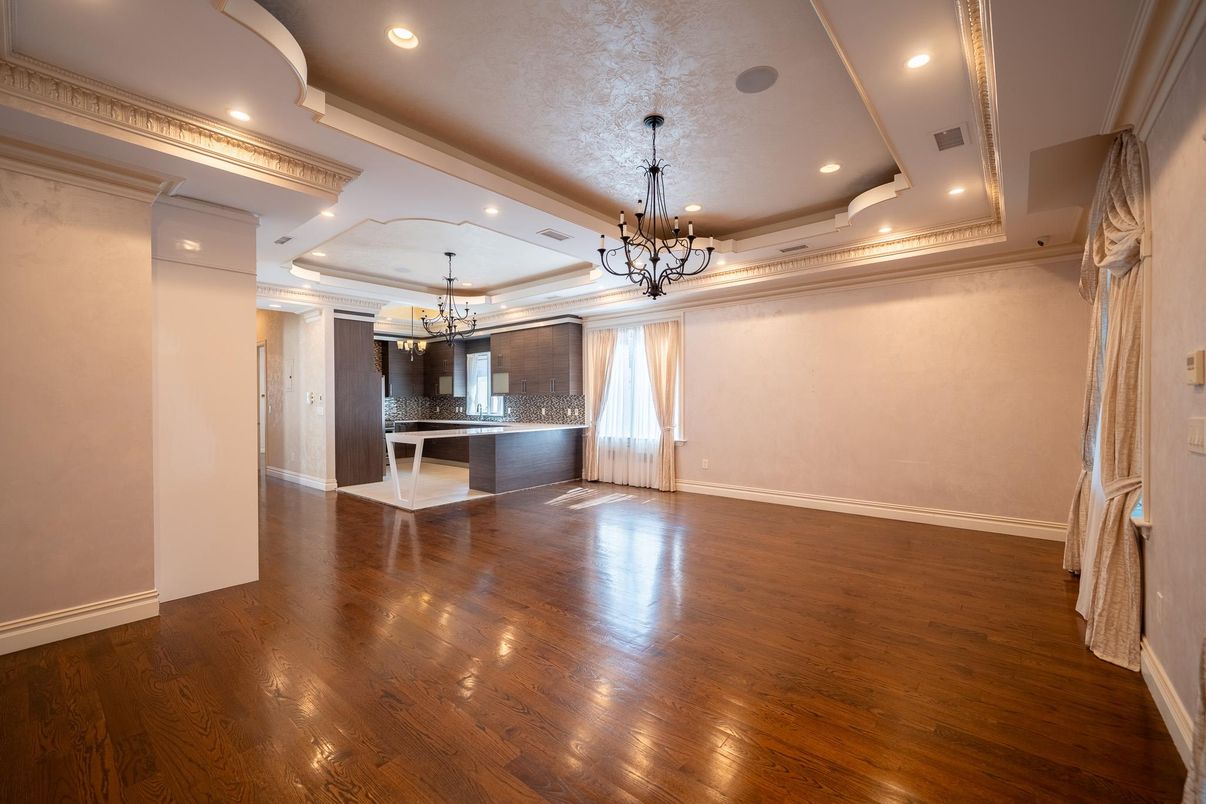 Chandelier, Interior, Pendant Lights, Recessed Lighting, Wood Texture Flooring