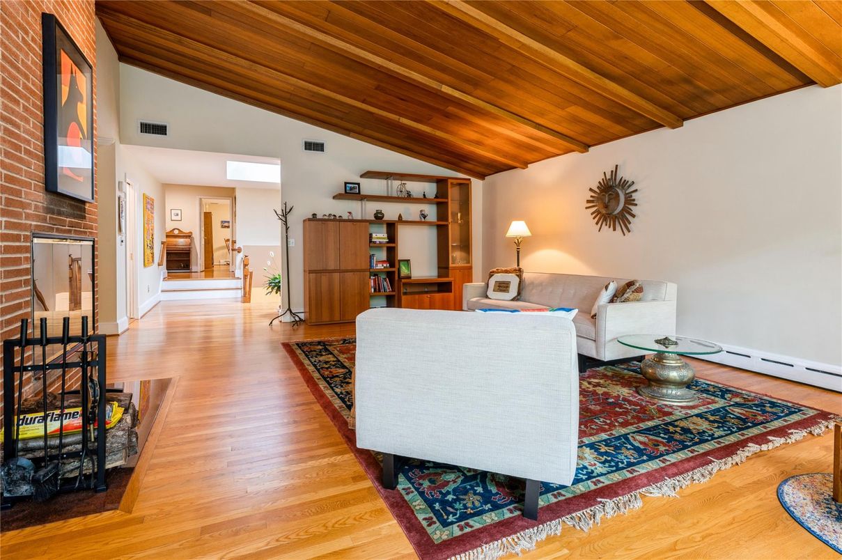 Fireplace, Interior, Living room, Stone Walls, Wooden Beams, Wooden Ceilings, Wood Texture Flooring
