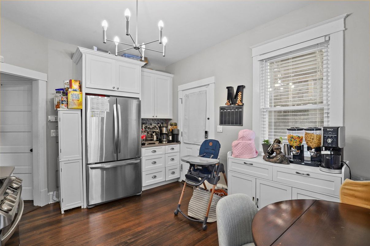 Interior, Kitchen, Pendant Lights, Stainless Steel Appliances, Wood Texture Flooring