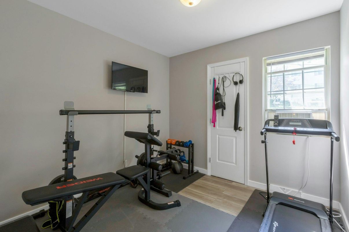 Fitness Equipment, Interior, Wood Texture Flooring