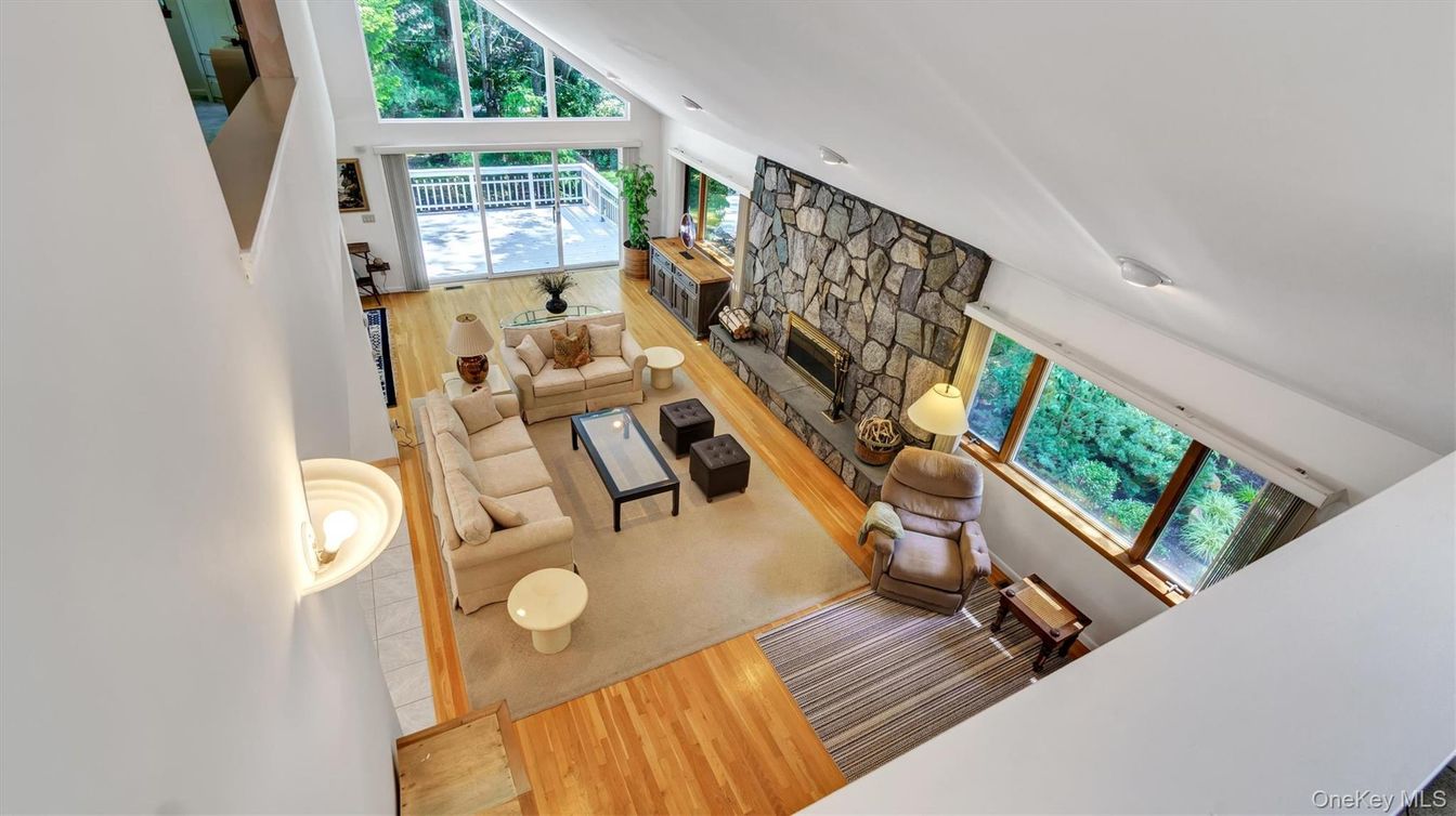 Fireplace, Interior, Living room, Stone Walls, Wood Texture Flooring
