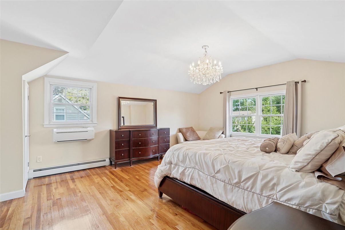 Bedroom, Chandelier, Interior, Wood Texture Flooring
