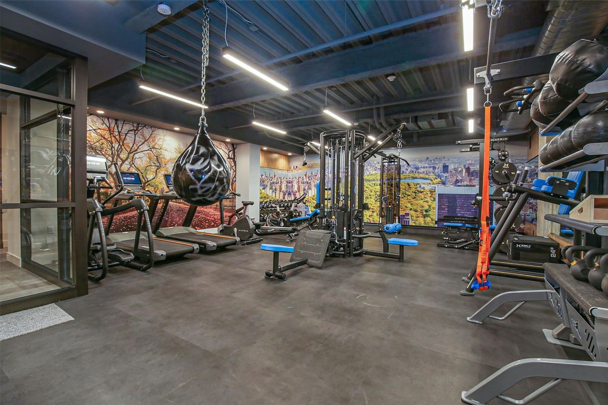Fitness Equipment, Interior, Recessed Lighting