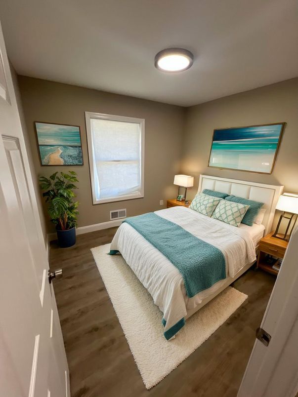 Bedroom, Interior, Wood Texture Flooring
