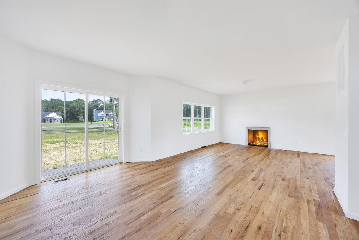 Empty room, Fireplace, Interior, Wood Texture Flooring