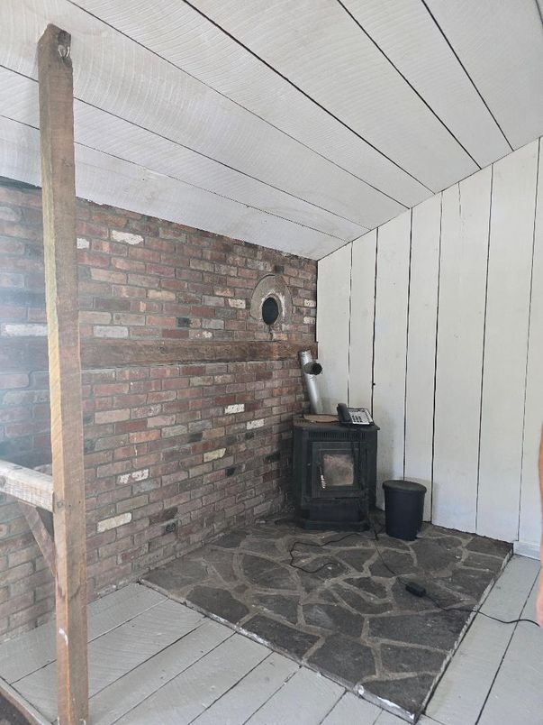 Fireplace, Interior, Stone Walls