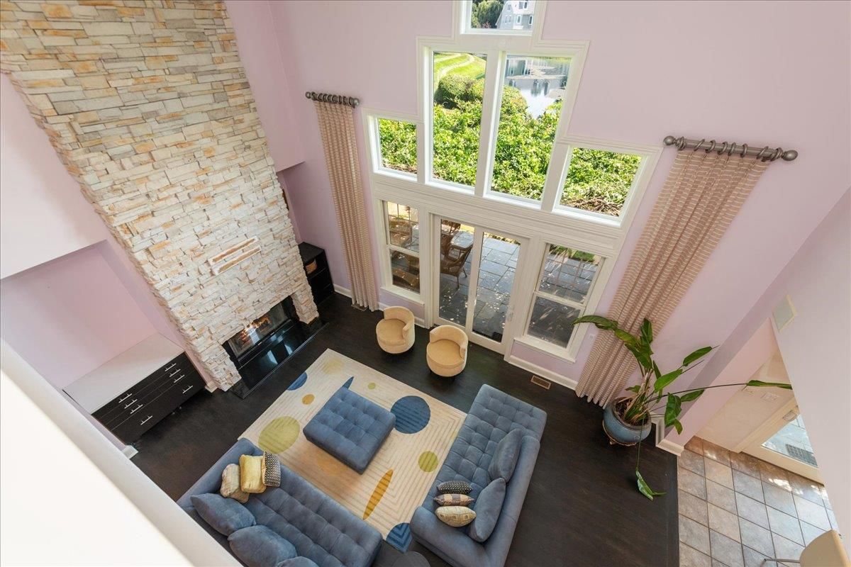Fireplace, Interior, Living room, Stone Walls