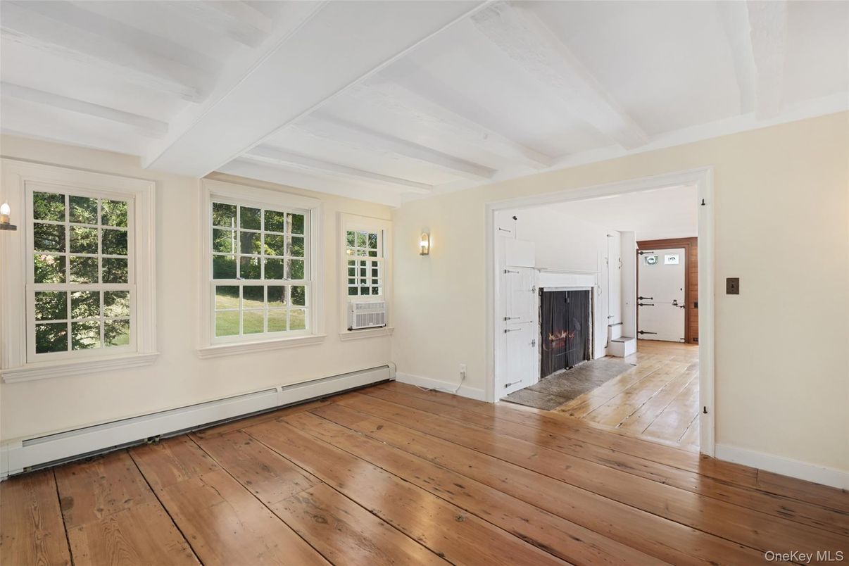 Empty room, Fireplace, Interior, Wood Texture Flooring