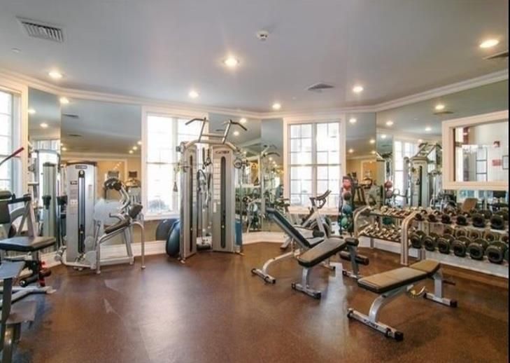 Fitness Equipment, Gym, Interior, Recessed Lighting
