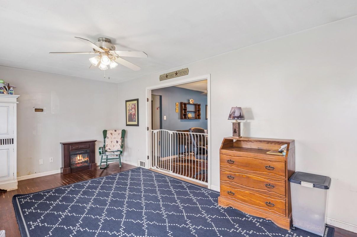 Fireplace, Interior, Wood Texture Flooring