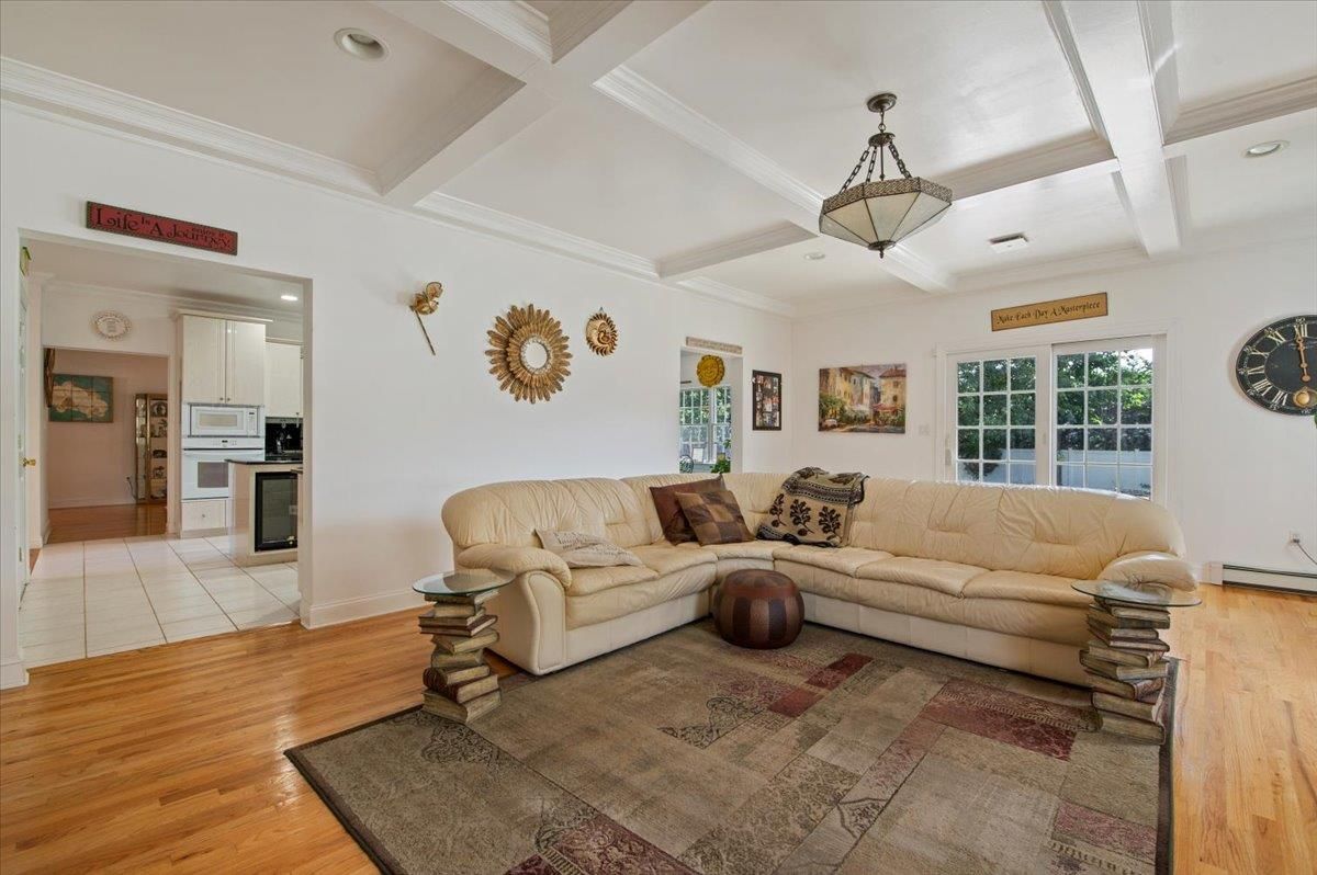 Interior, Kitchen, Living room, Pendant Lights, Recessed Lighting, Stainless Steel Appliances, Wood Texture Flooring